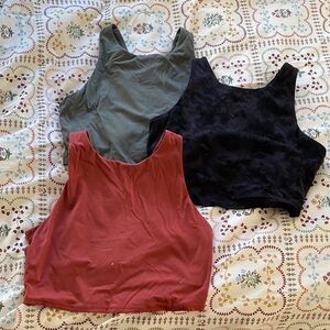 CRZ YOGA Butterluxe Womens High Neck Cropped Tank Top